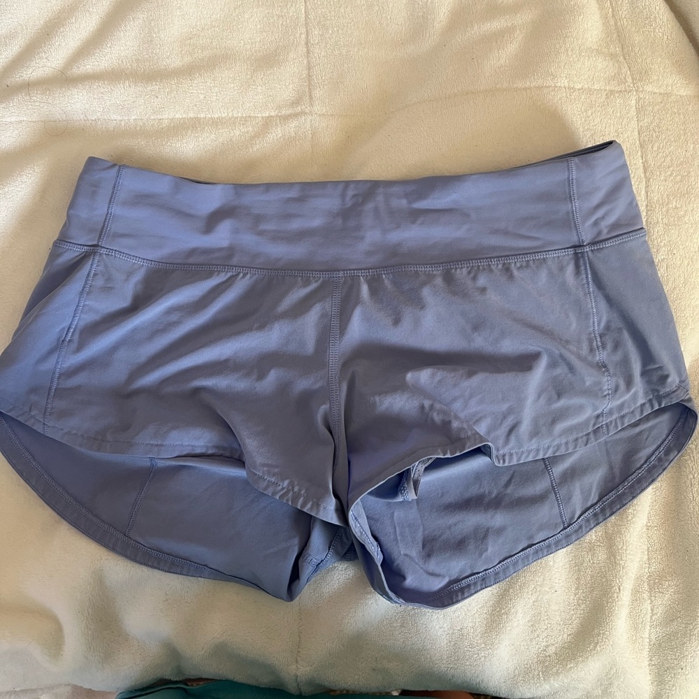 Light purple/blue lululemon shorts